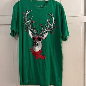 Riot Society Festive Green Deer Tee